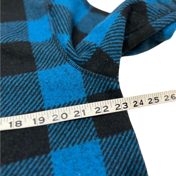 North Face Pullover Men’s Large Blue Black Plaid Fleece 1/2 Zip Gordon Lyons - Picture 10 of 11